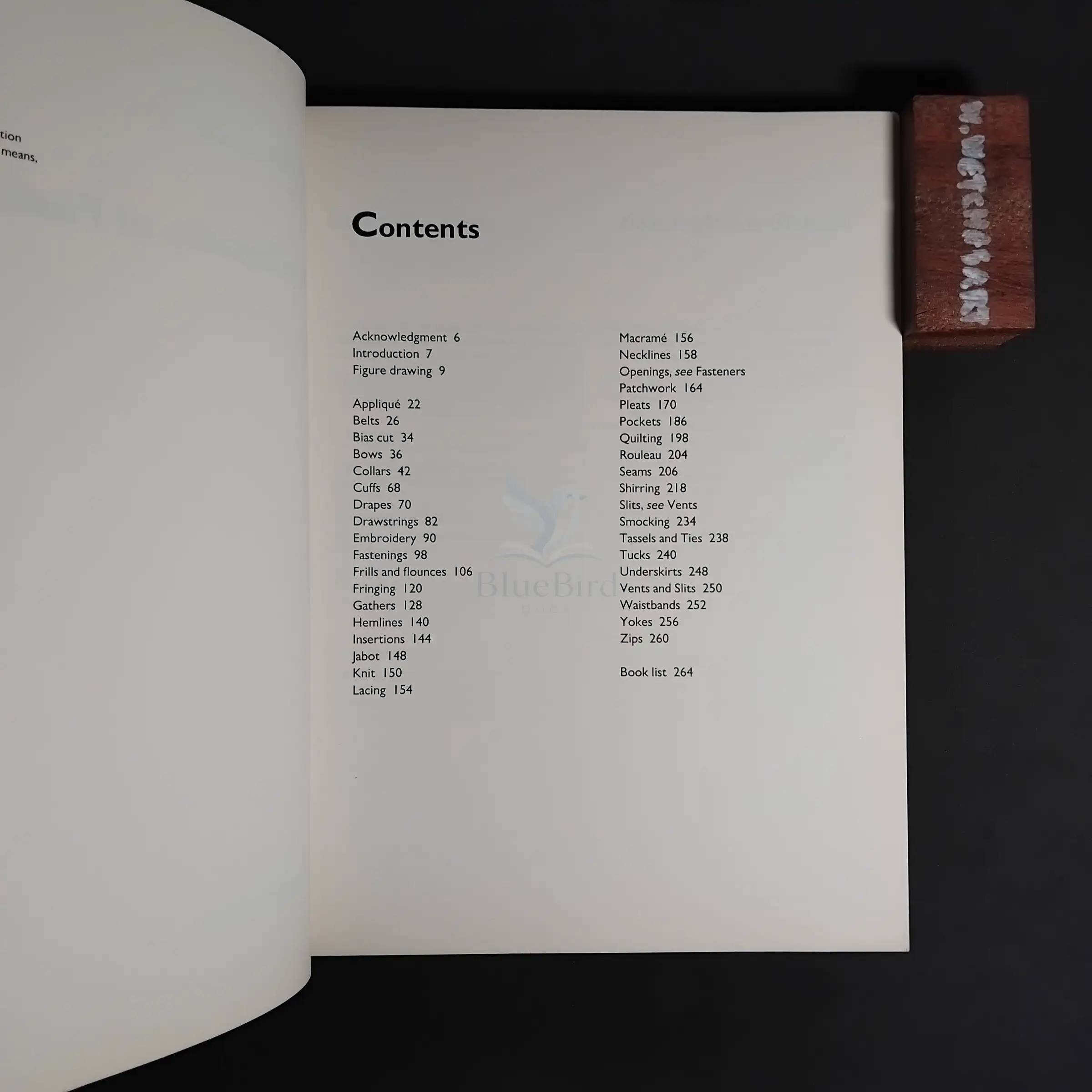 Encyclopedia of Fashion Details — Table of contents 1