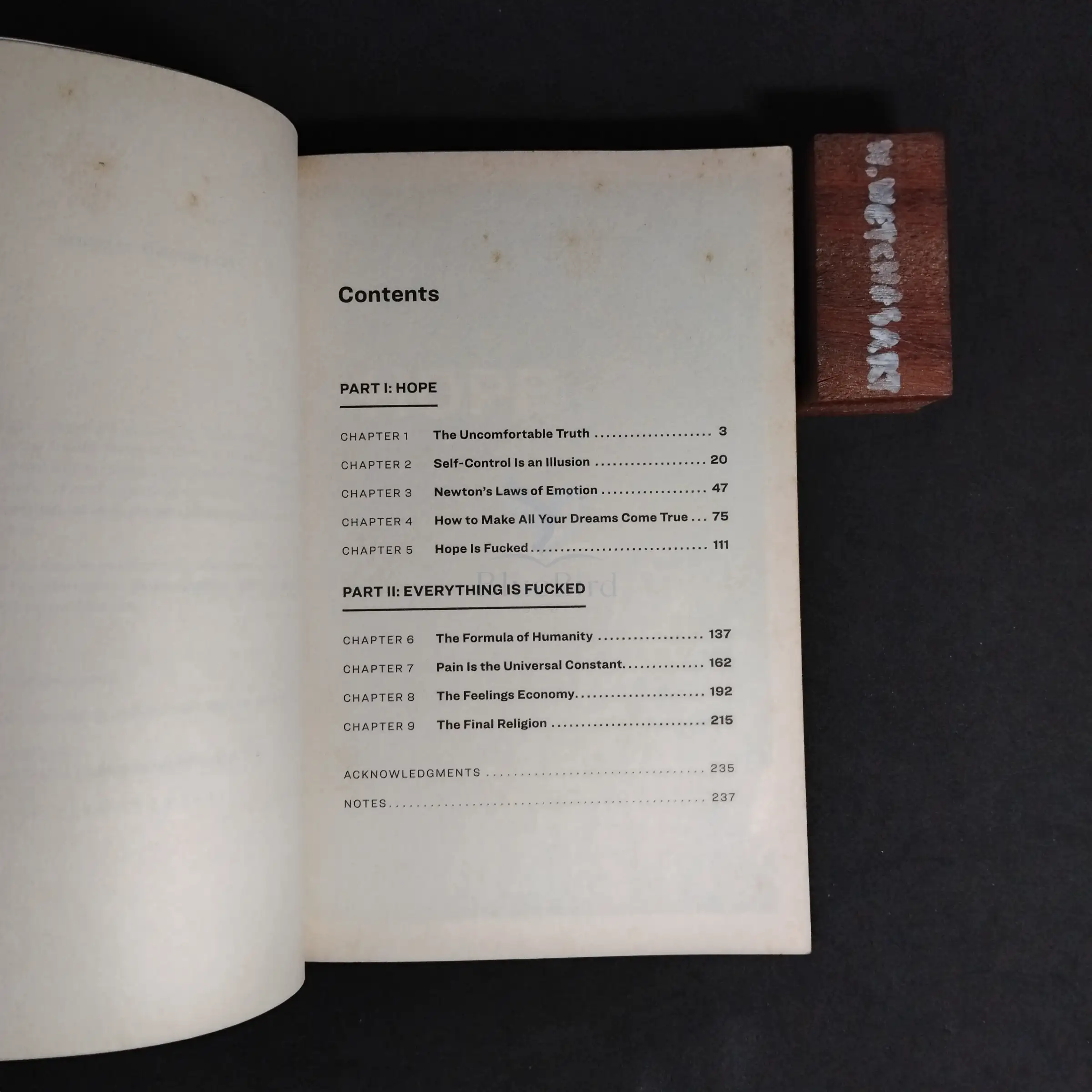 Everything is F*cked — Table of contents 1