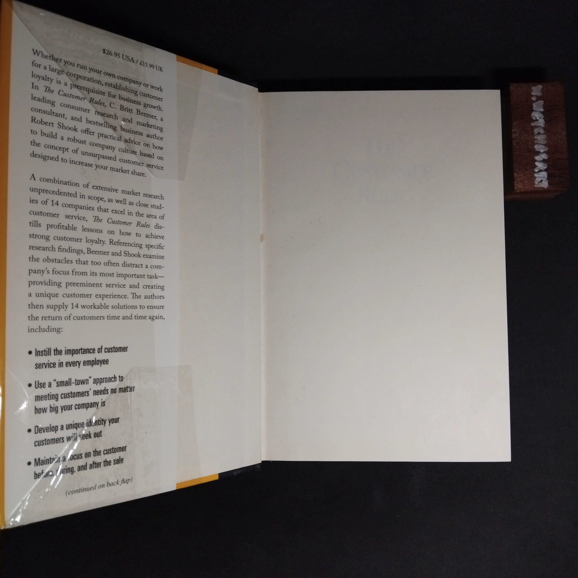 THE CUSTOMER RULES — Table of contents 1