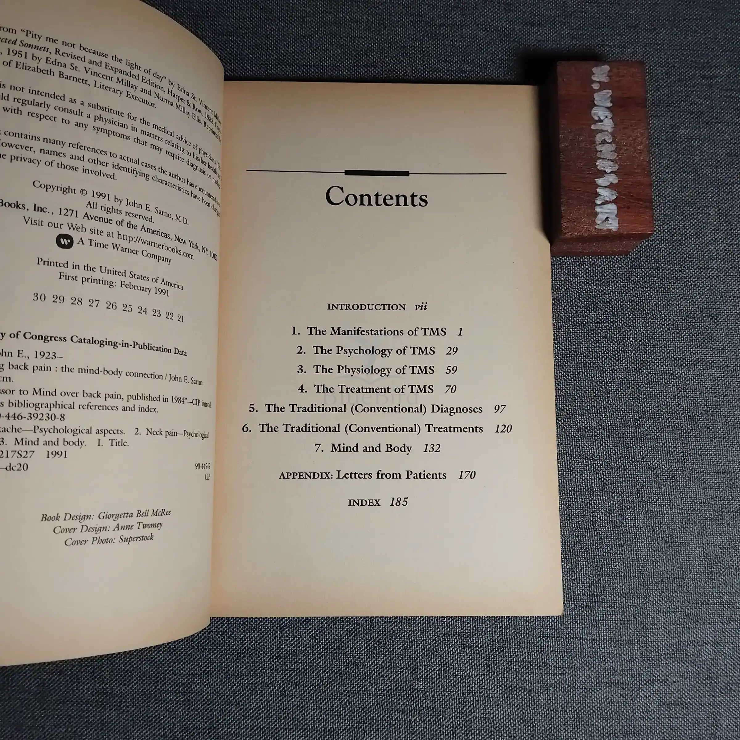HEALING BACK PAIN — Table of contents 1
