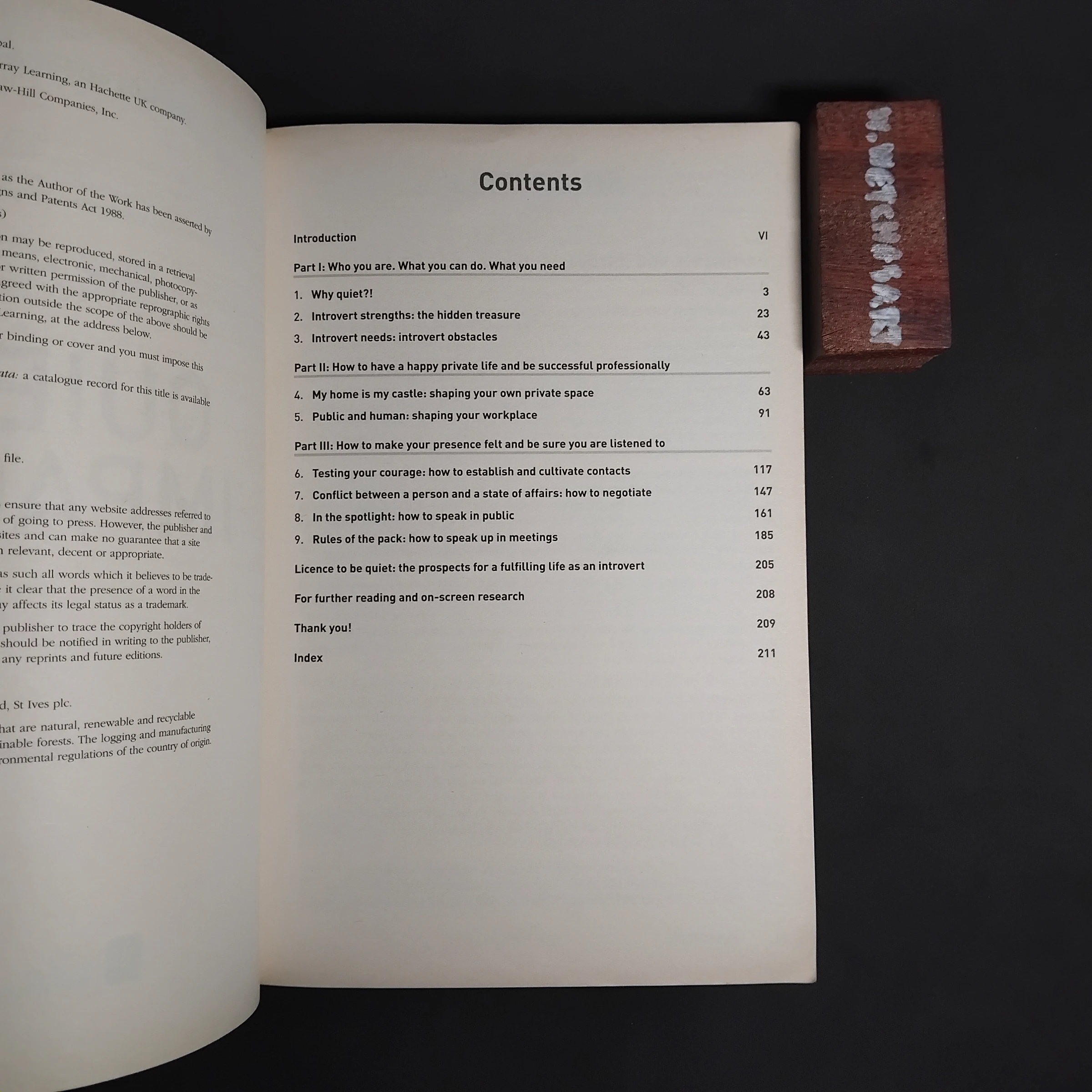 QUIET IMPACT — Table of contents 1