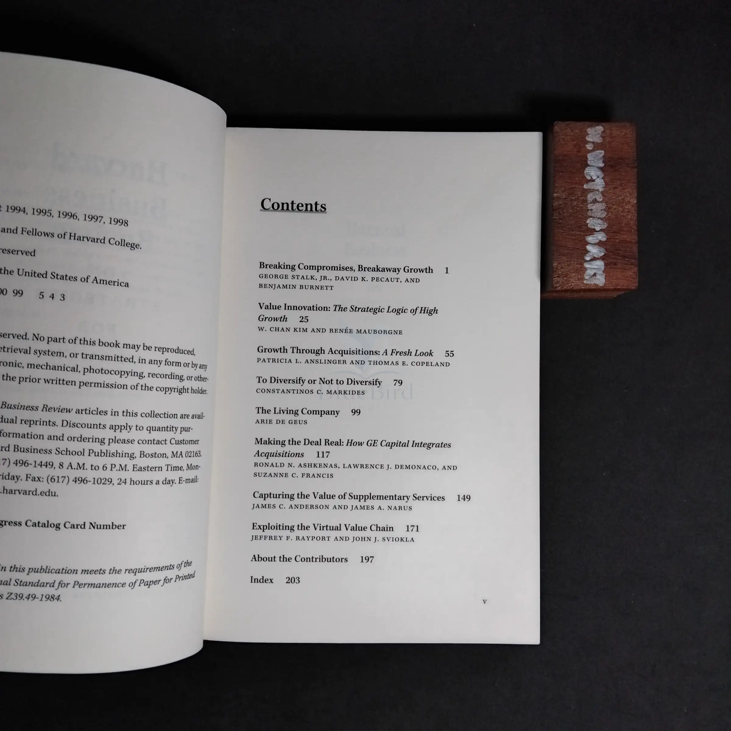 Harvard Business Review On Strategies for Growth — Table of contents 1