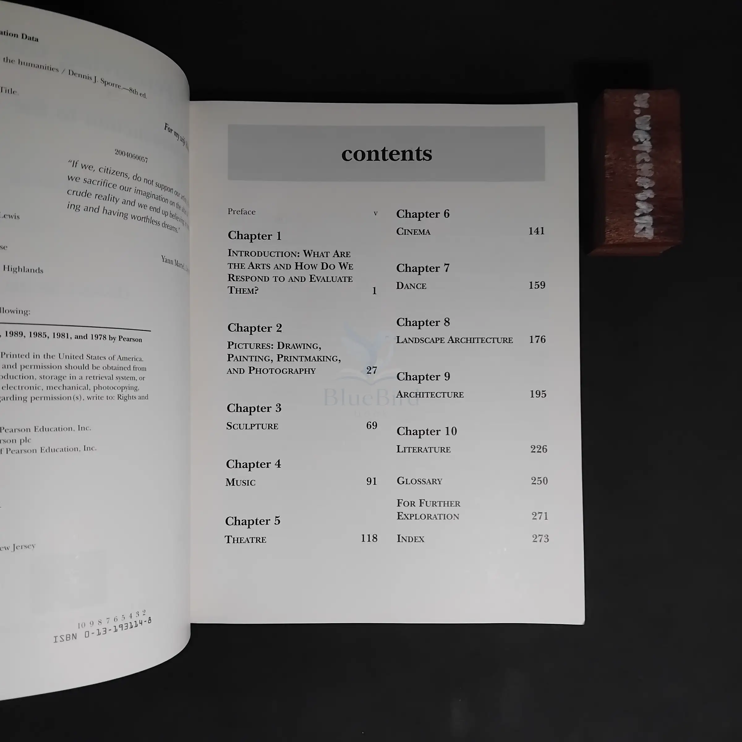 PERCEIVING THE ARTS — Table of contents 1