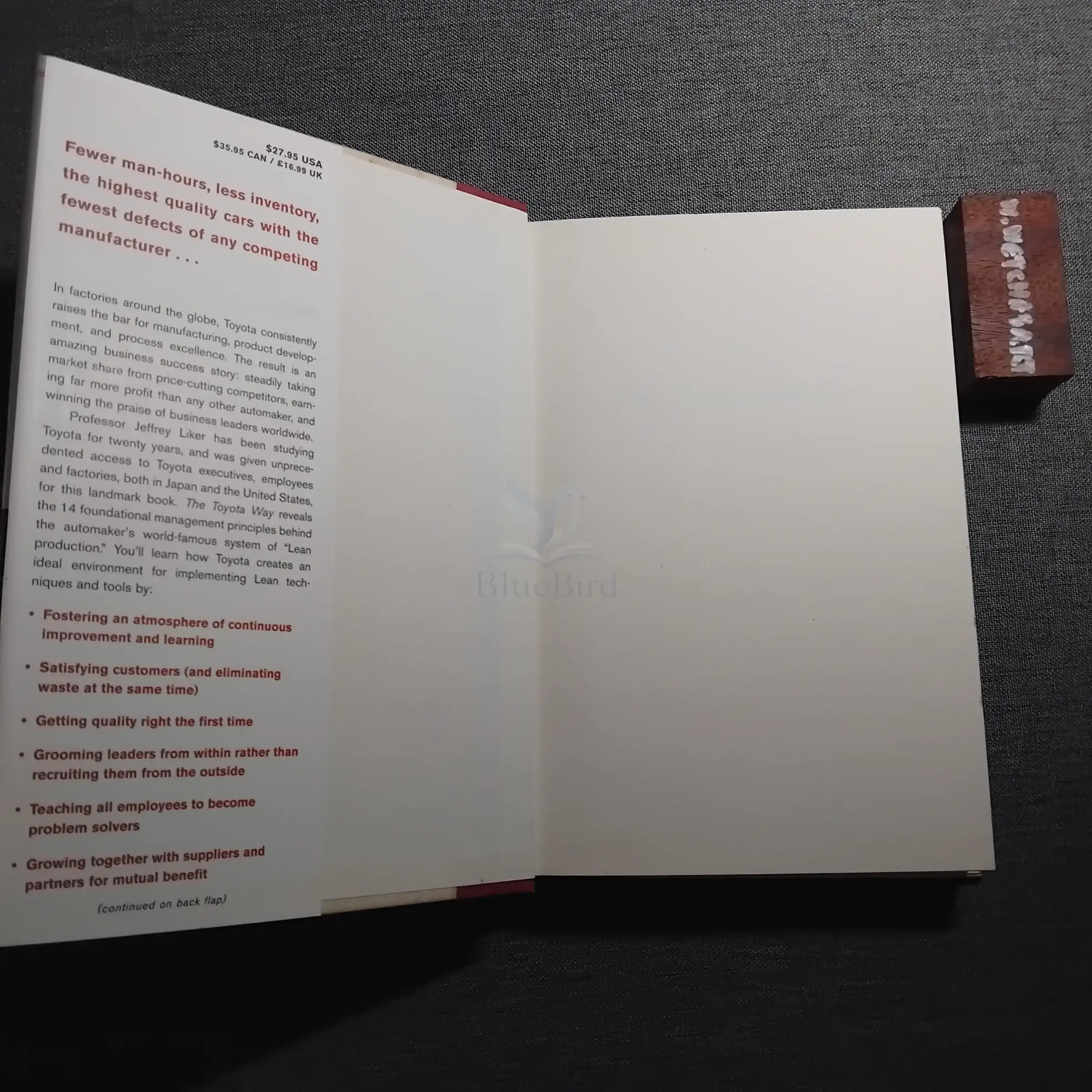 THE TOYOTA WAY — Table of contents 1