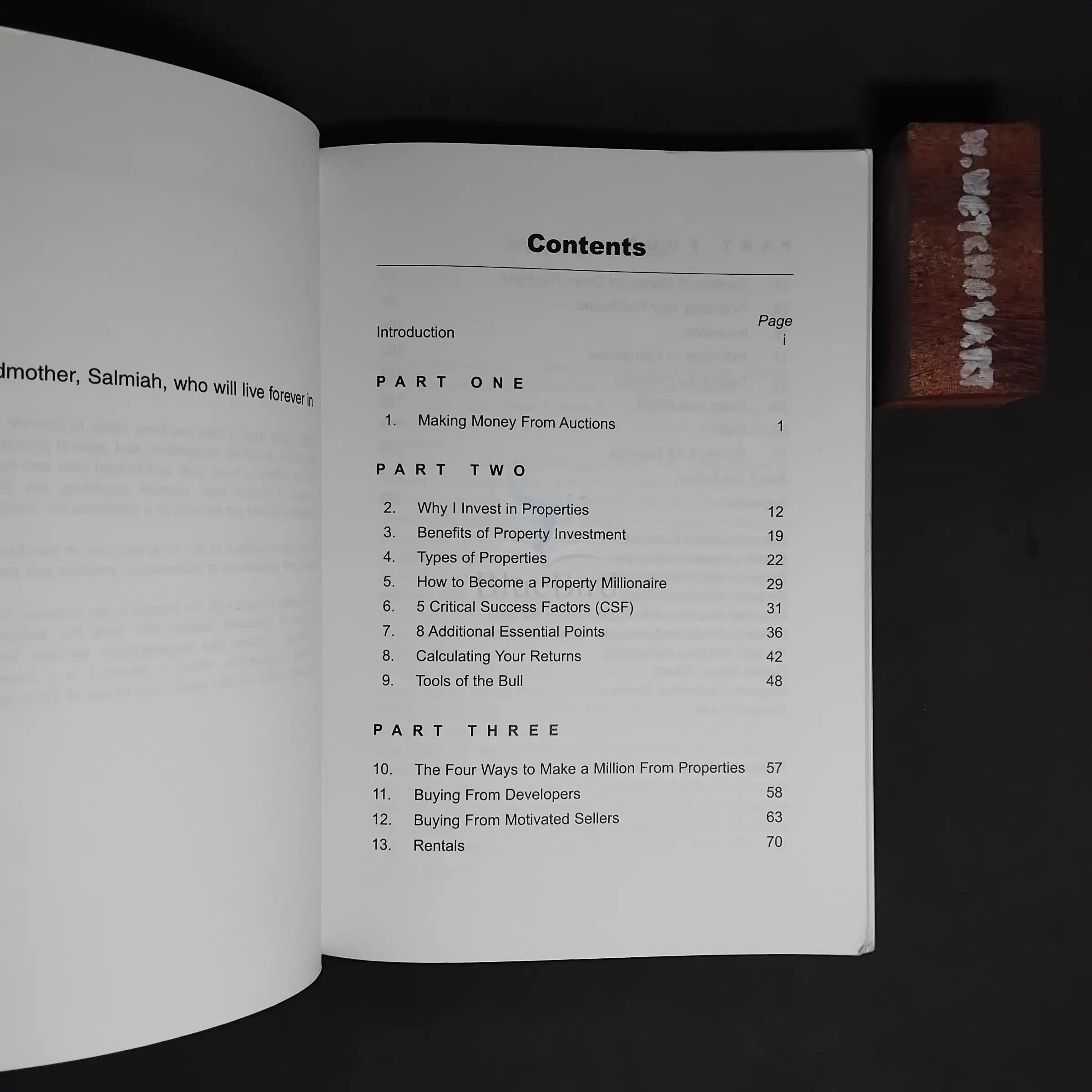 HOW TO BECOME A PROPERTY MILLIONAIRE — Table of contents 1