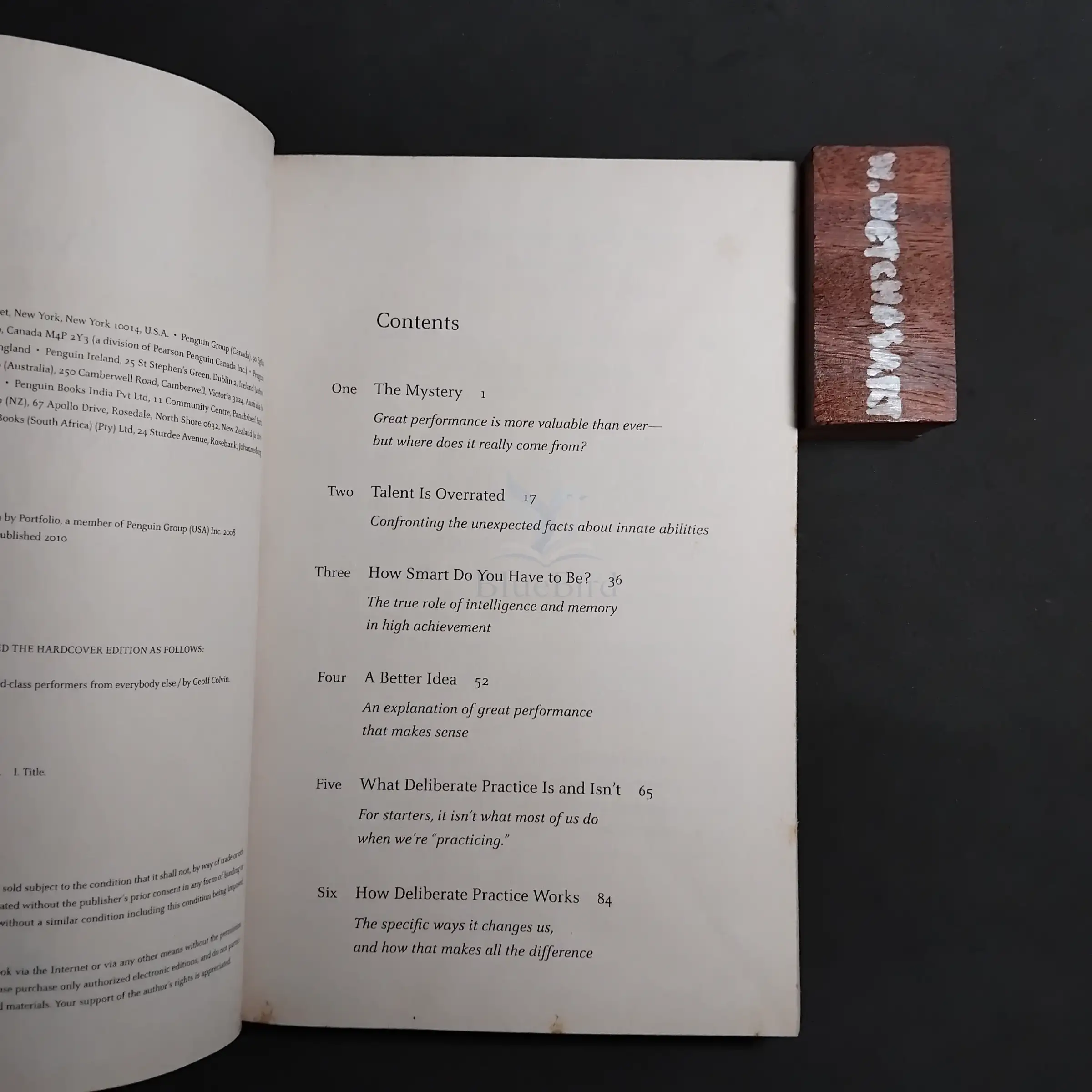 Talent Is Overrated — Table of contents 1
