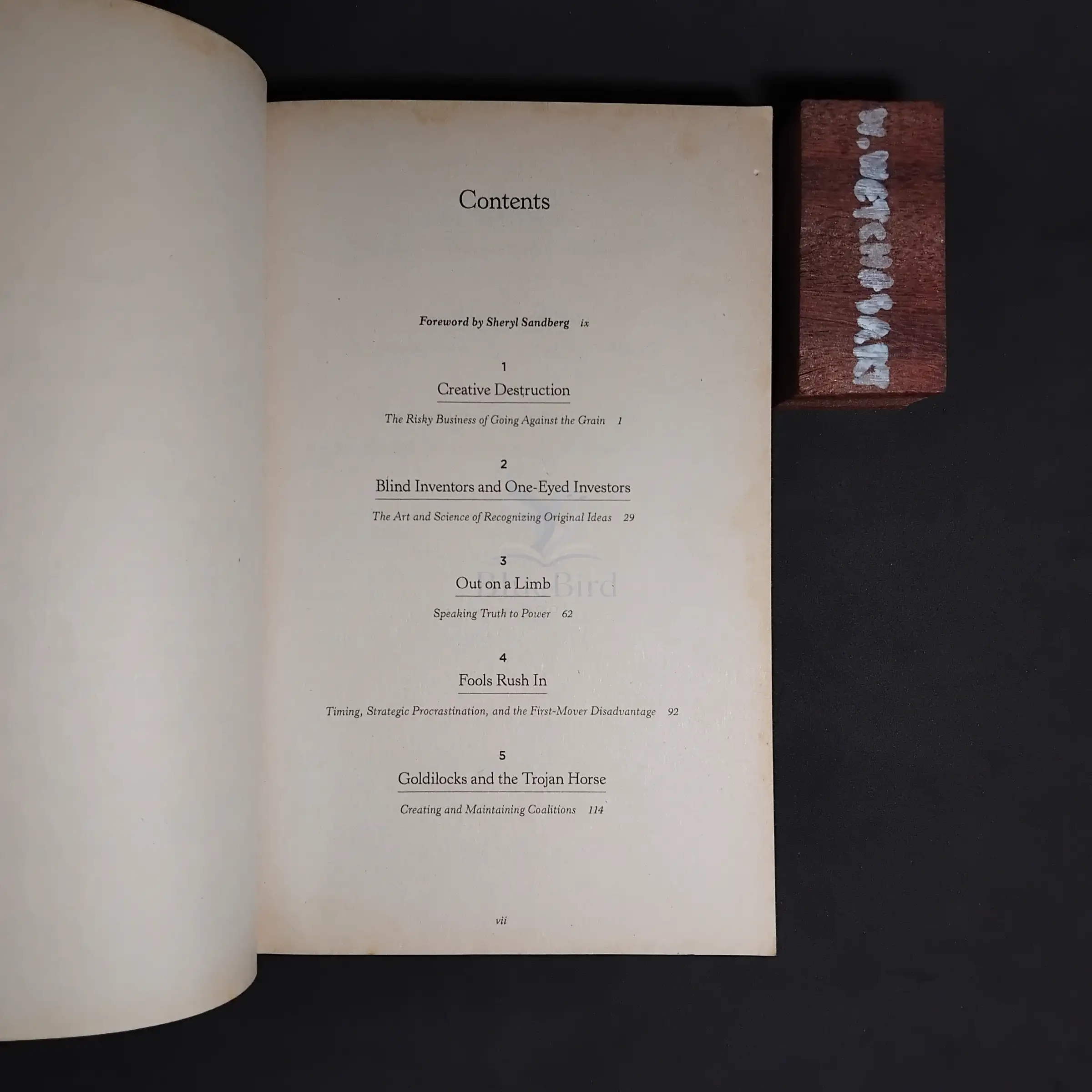 Originals — Table of contents 1