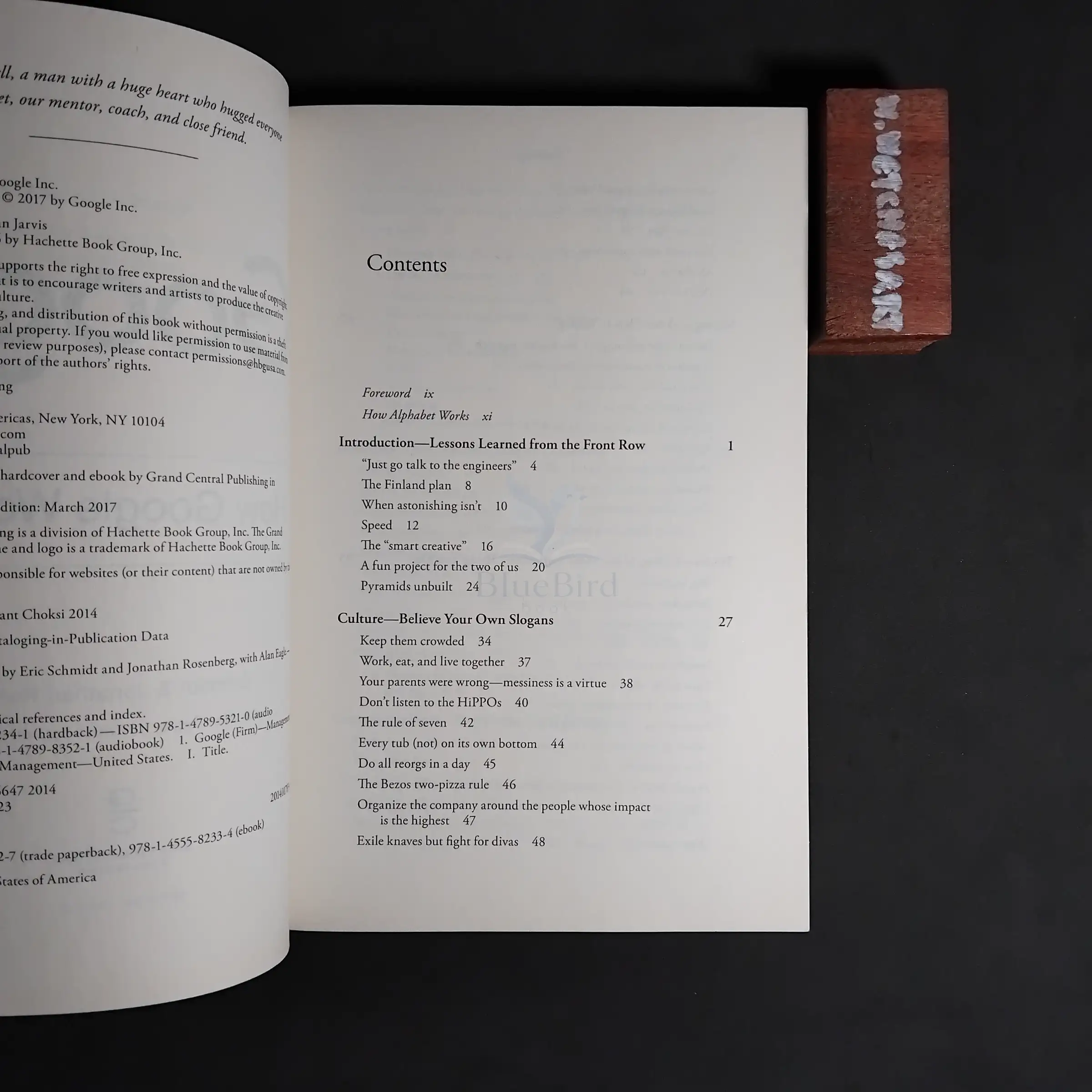 How Google Works — Table of contents 1