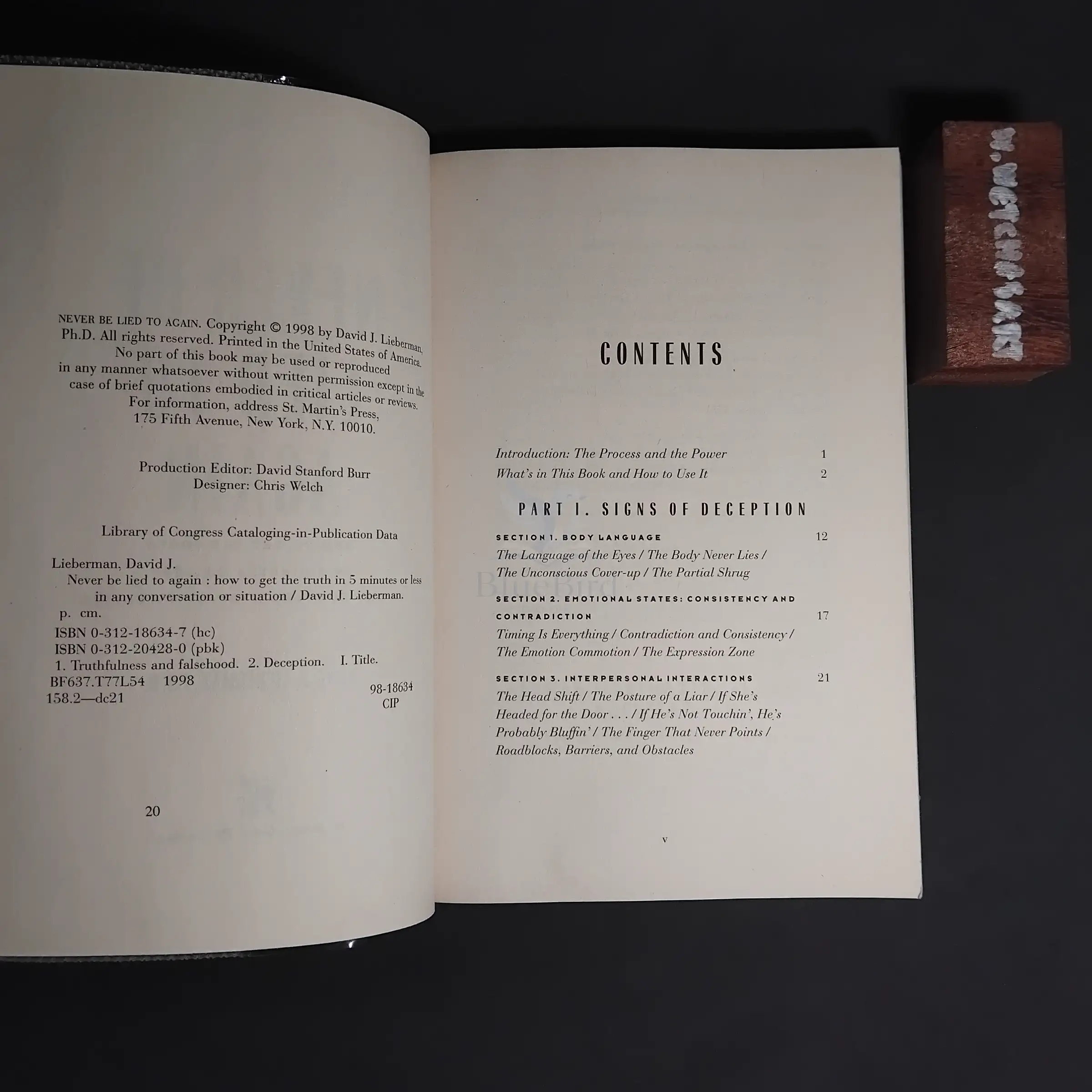 NEVER BE LIED TO AGAIN — Table of contents 1