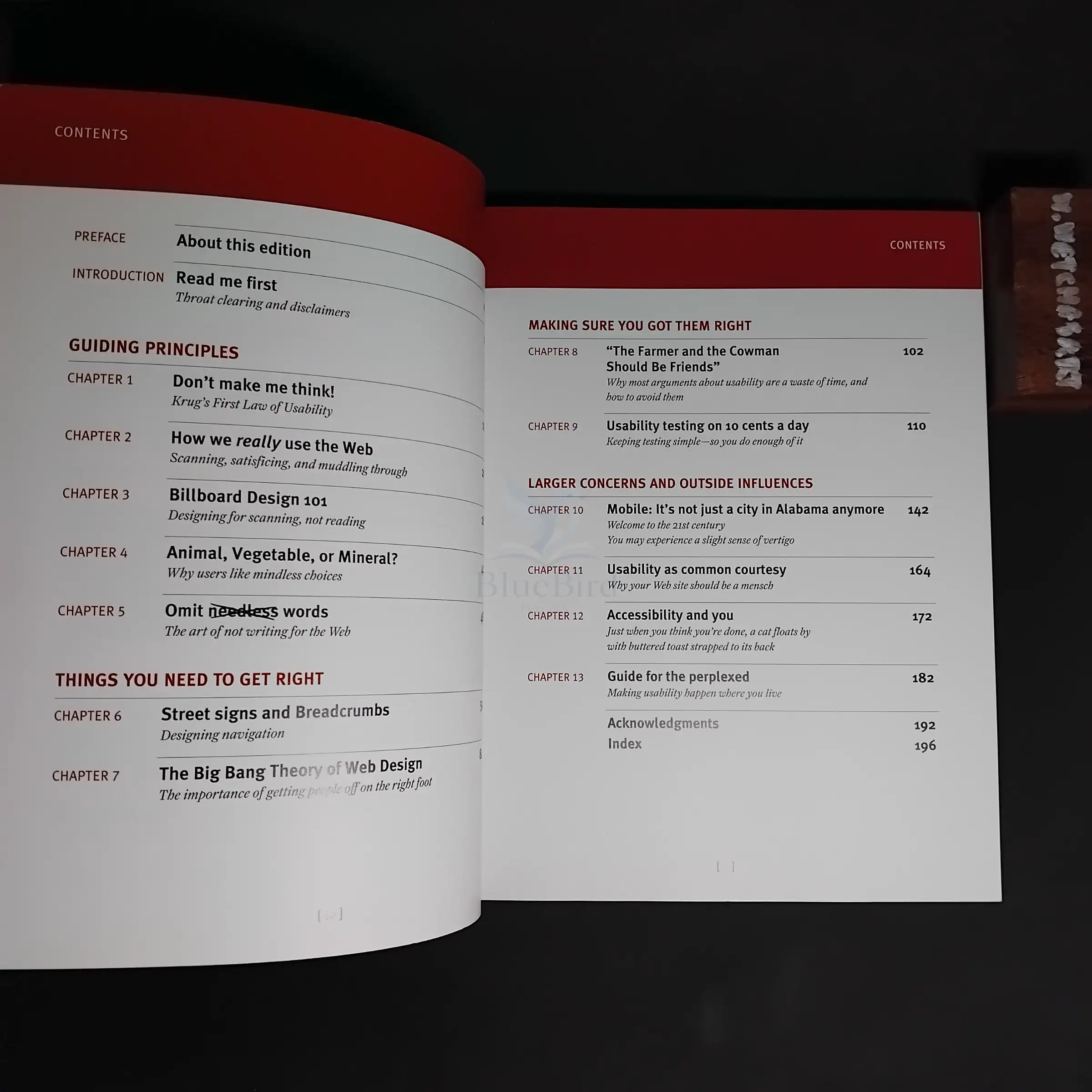DON'T MAKE ME THINK — Table of contents 1