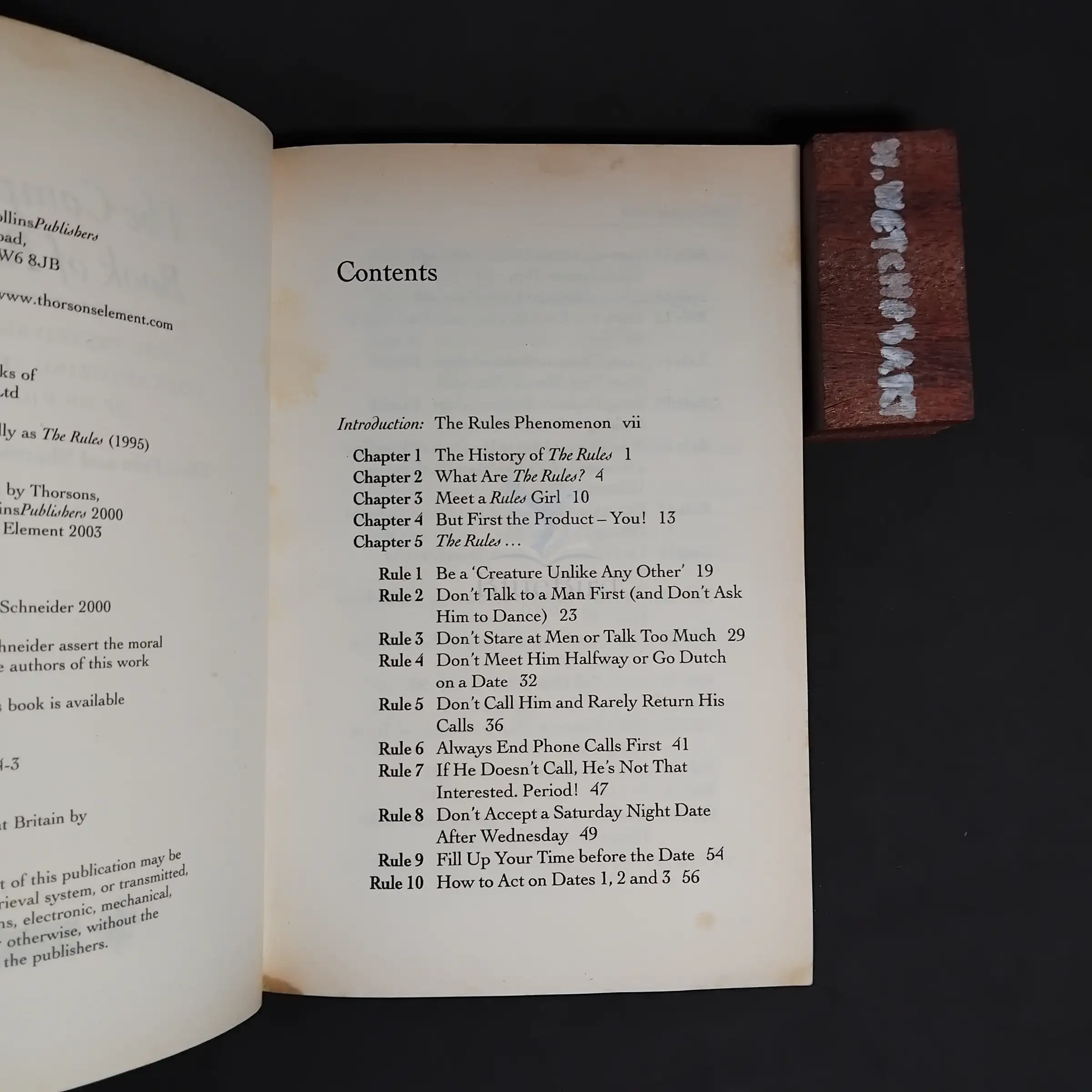 THE COMPLETE BOOK OF RULES — Table of contents 1