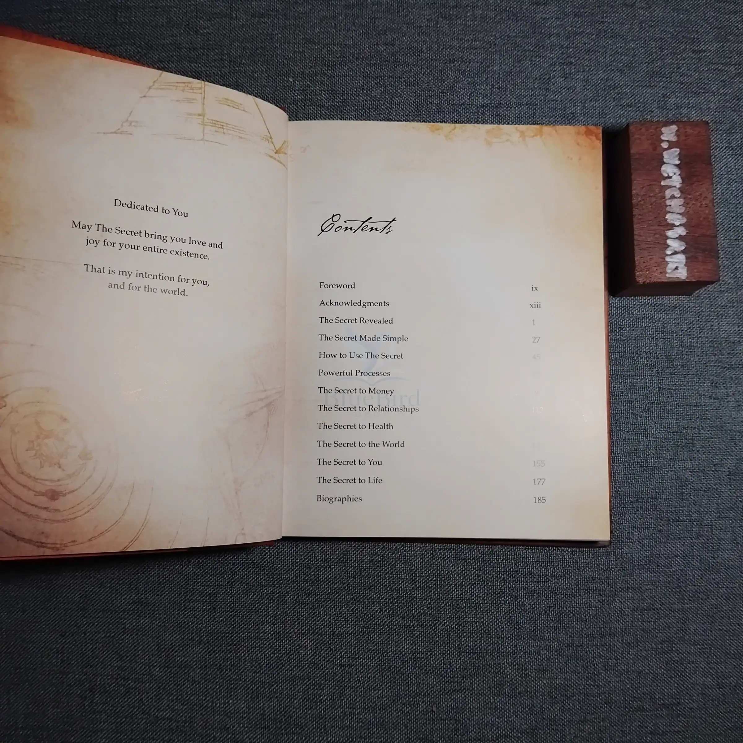 THE SECRET — Table of contents 1